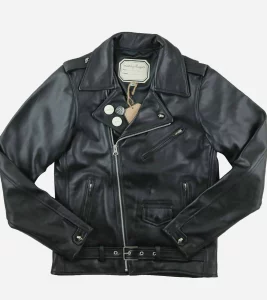 Blouson biker cuir skulls, perfecto en cuir, Marque Marty and Gus, couleur noir