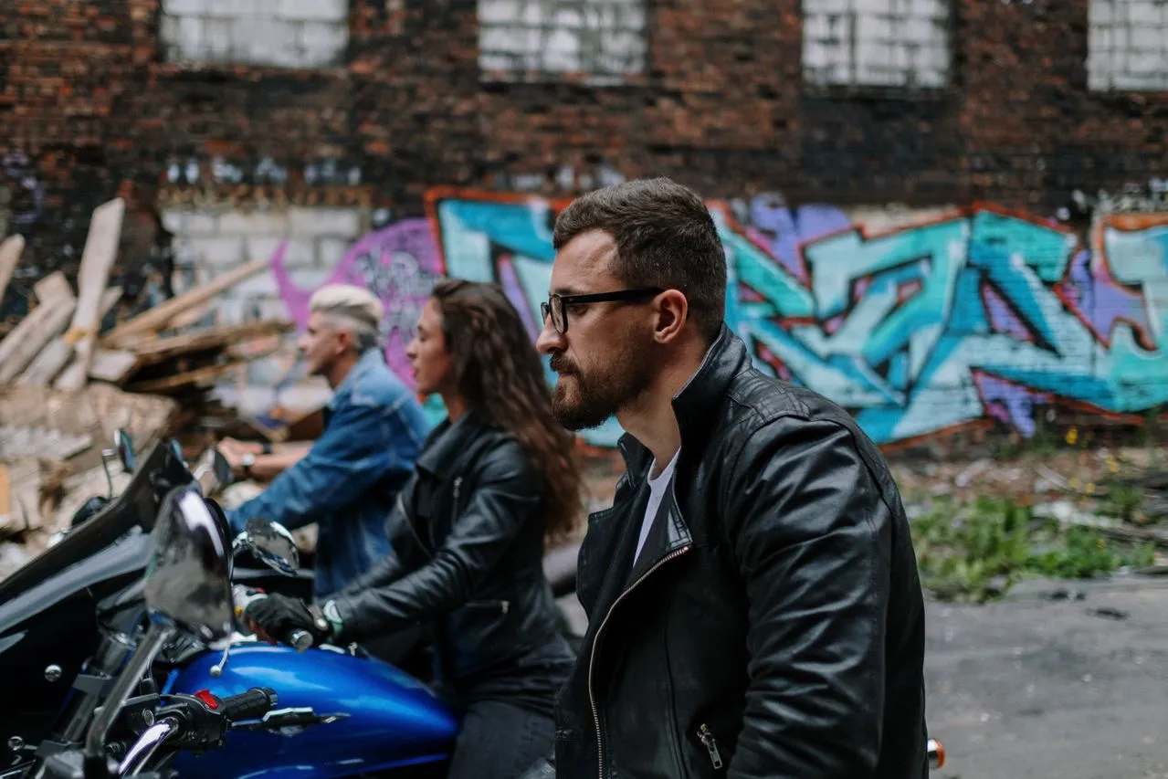 Blouson cuir, blouson biker marty and gus